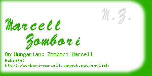 marcell zombori business card